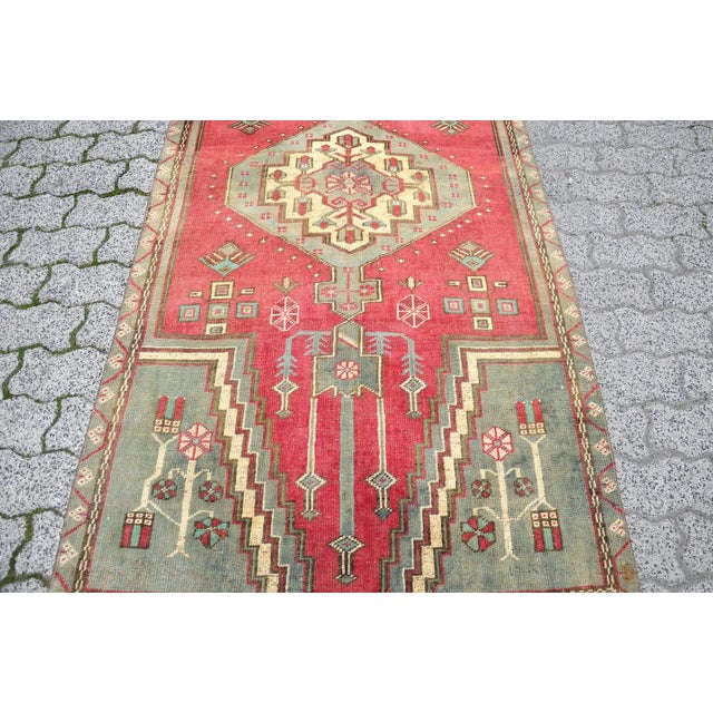 Boho Chic 1960s Aztec Handmade Boho Rug For Sale - Image 3 of 11