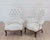 Off-white Pair of 20th Century French High Back Chairs, Ready to Upholster For Sale - Image 8 of 12