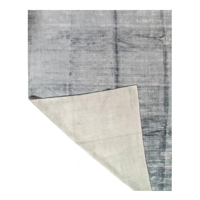 Modern Gary Color Hand Knotted Modern Rug 9'11'' X 13'9'' For Sale - Image 3 of 8