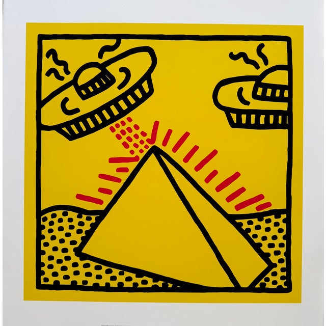 Keith Haring (1958-1990), Untitled, 1984, (Pyramid With UFOs),Copyright Keith Haring Foundation, Licensed by Artestar New York, Printed in the Uk 4/51 For Sale