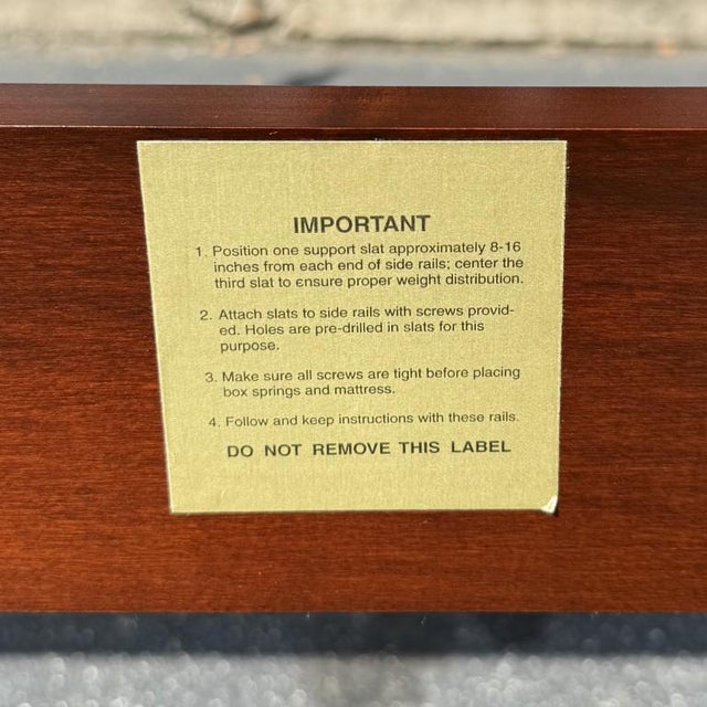Lexington Queen Size Mahogany Rice Carved Poster Bed Frame For Sale - Image 18 of 18