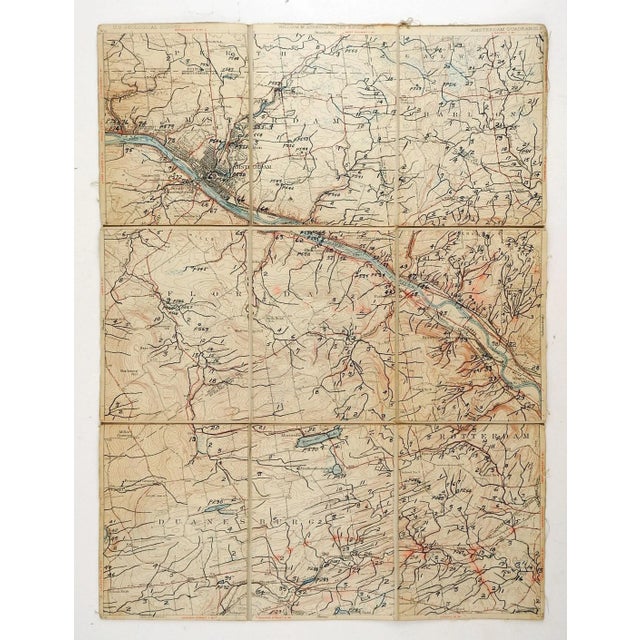 Amsterdam New York C. 1900 Us Geological Survey Folding Map For Sale - Image 4 of 6