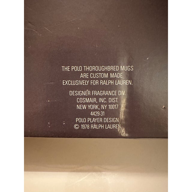 Ceramic 1970s Ralph Lauren Vintage Polo Players Thoroughbred Horse Ceramic Mugs For Sale - Image 7 of 8