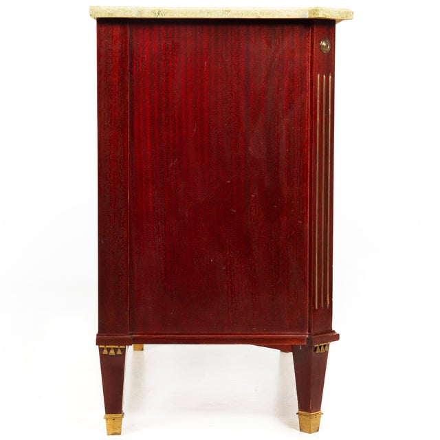 Mid 20th Century Swedish Gustavian Style Antique Mahogany Chest of Drawers Commode For Sale - Image 5 of 18