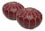 Moroccan Red Leather Pouf Covers - a Pair For Sale