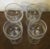 Set 4 antique Georgian Anglo Irish cut lead crystal wine glasses or rummers - early 19th century. Exceptional quality and...