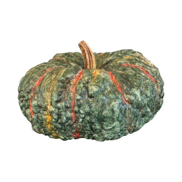 Set of 6 vintage hand painted ceramic gourds. Crafted in stunning life like detail. Each piece is finished fully (no...