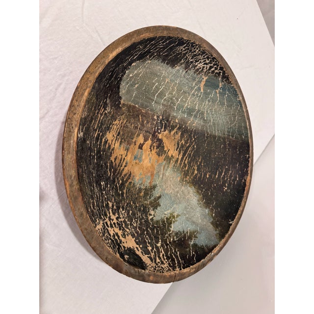 Vintage Hand-Turned Wooden Bowl With Aged Patina For Sale In Nashville - Image 6 of 9