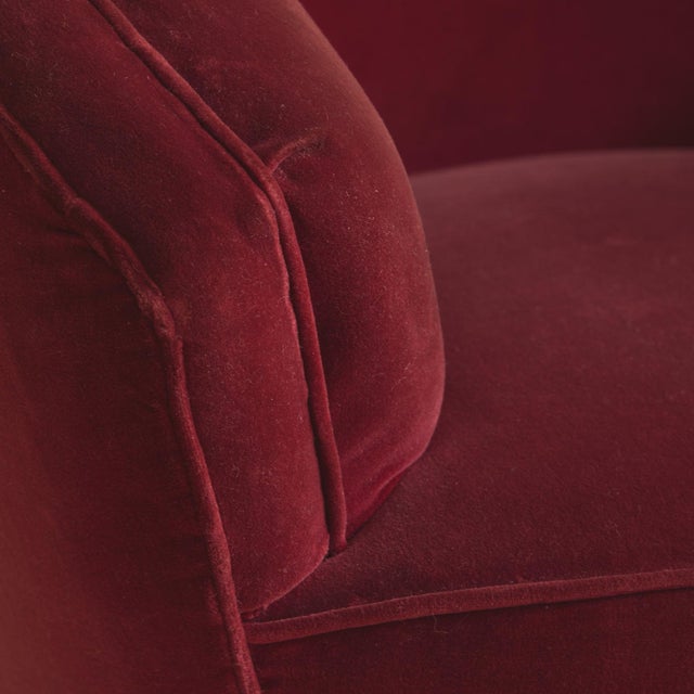 Red Italian Red Armchair by Guglielmo Veronesi for ISA Bergamo, 1950s - 2 Available For Sale - Image 8 of 13