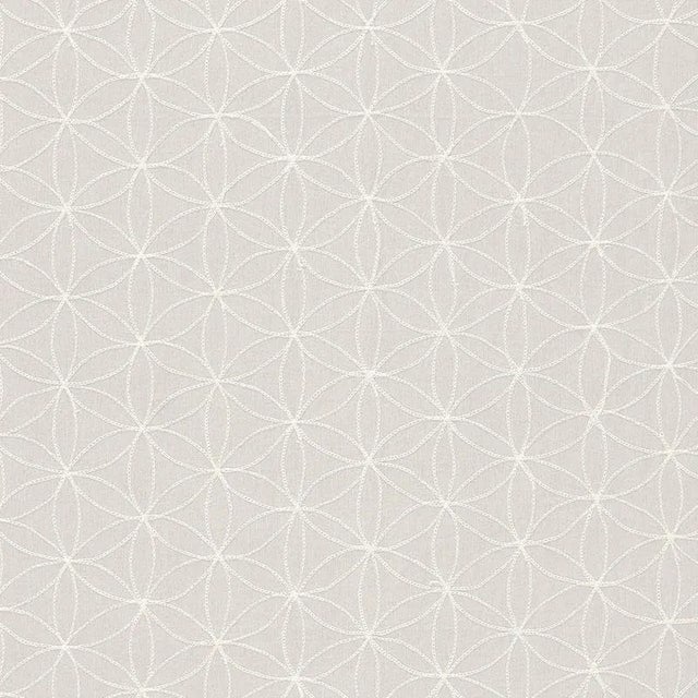 Sample - Schumacher Kaleidoscope Fabric in Pearl For Sale