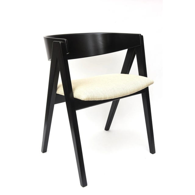 Vintage Compass Side Chair by Allan Gould, 1948, Wood and Upholstery, Restored For Sale - Image 12 of 12