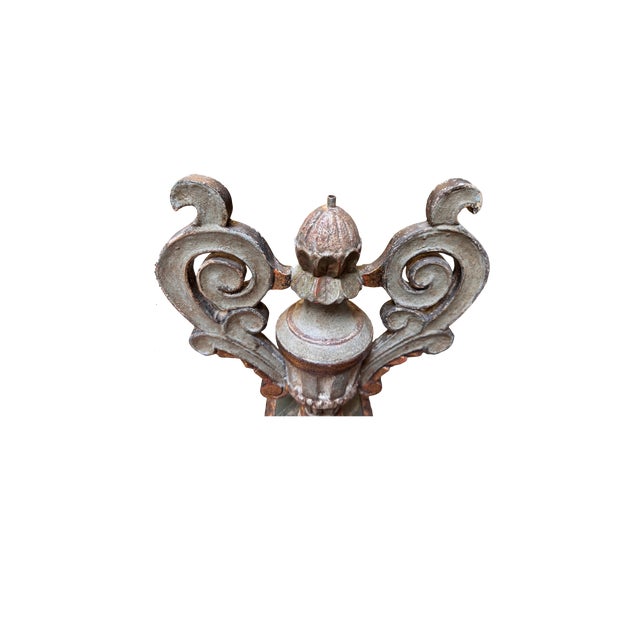 Brown Pair of Antique Italian Wood Urns For Sale - Image 8 of 10