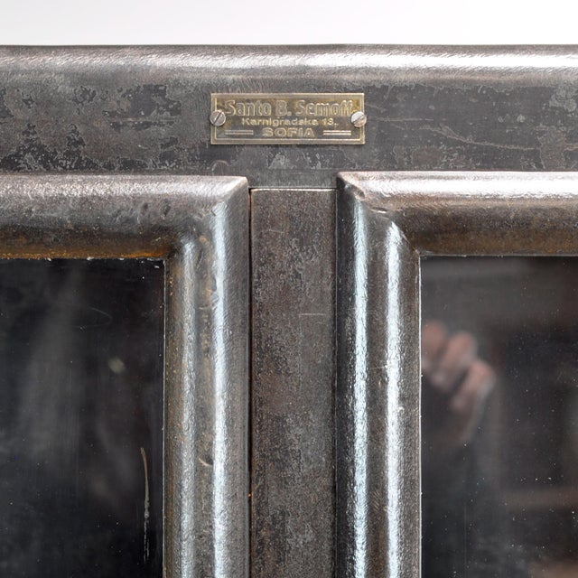 Black Polished Iron Medical Cabinet, 1910s For Sale - Image 8 of 12