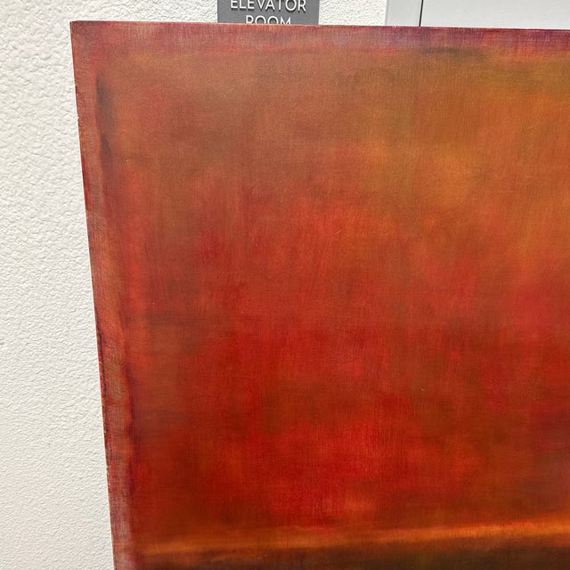 Burnt Orange Lads "Rothko" Abstract Canvas Painting For Sale - Image 8 of 12