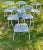 Metal 1960s Rid-Jid Iron Folding Patio Dining Set Table & 6 Chairs, Attr to Salterini For Sale - Image 7 of 10