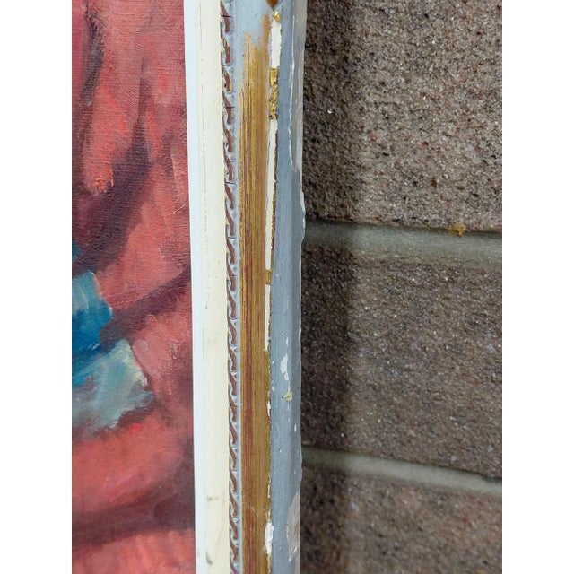 Framed Oil on Canvas Titled "Young Seated Girl Artist" For Sale - Image 14 of 16