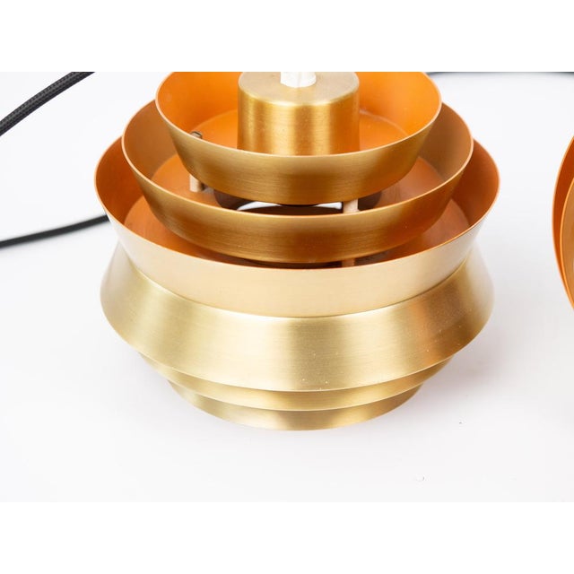 Vintage Swedish Trava Pendant Lamps by Carl Thore for Granhaga Metallindustri, 1960s, Set of 2 For Sale - Image 13 of 17