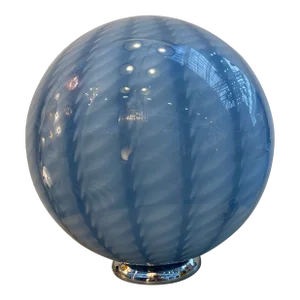 Italian Table Lamp Murano Glass by SimoEng in Light Blue