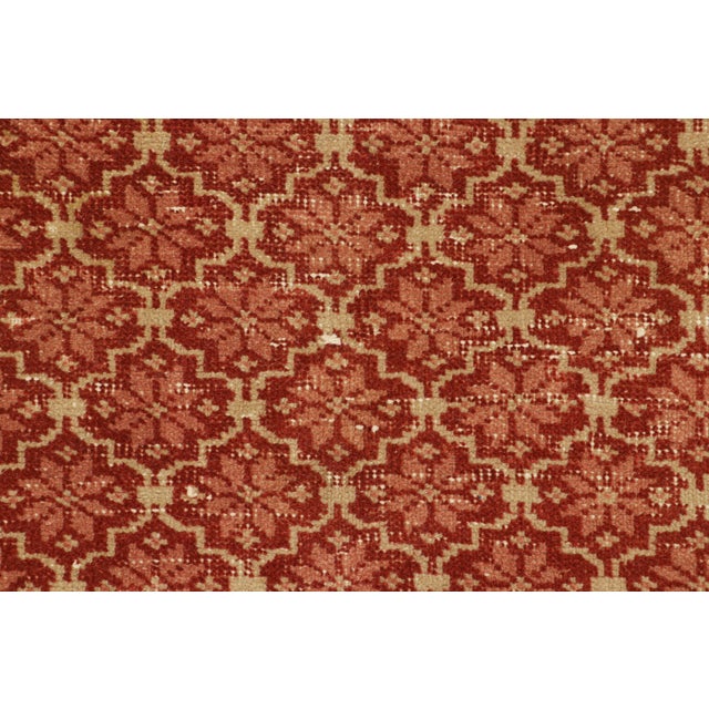 Vintage Zeki Müren Rug With Red and Beige Floral Patterns, From Rug & Kilim For Sale In New York - Image 6 of 7