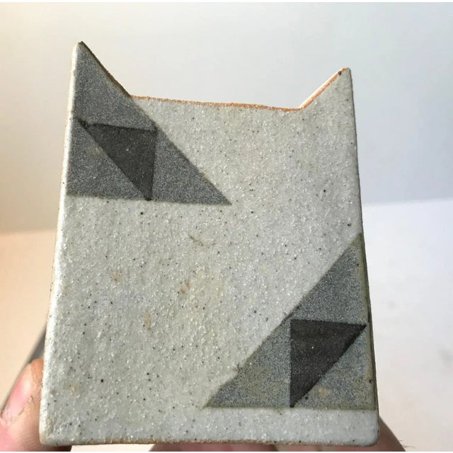 Danish Geometric Stoneware Trinket Box by Sten Børsting, 1990s For Sale - Image 4 of 7