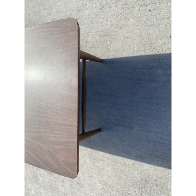 1960s Vintage Midcentury Lane Walnut Wood and Laminate Top Rectangular Coffee Table For Sale In West Palm - Image 6 of 12