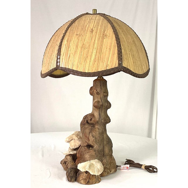1960s 1960s Folk Art, Tree Form, Rustic Country Table Lamp For Sale - Image 5 of 10