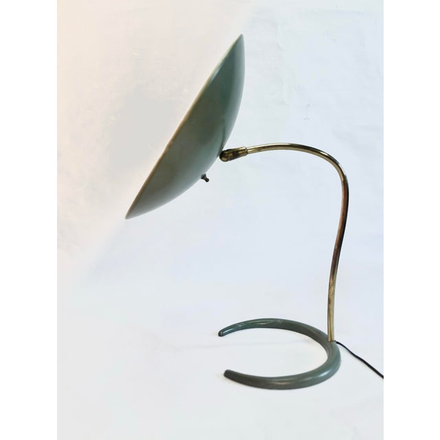 Green Mid 20th Century Mid Century Modern Green Enamel Desk Lamp For Sale - Image 8 of 12