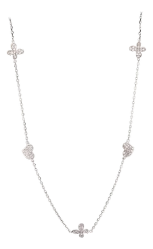 0.75 Carat Diamond by Yard White Gold Necklace