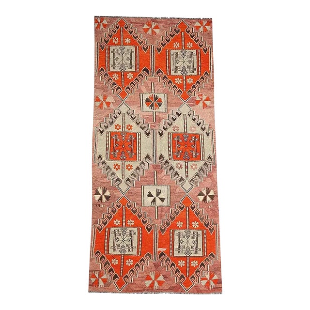 Vintage Turkish Kars Kilim Rug For Sale