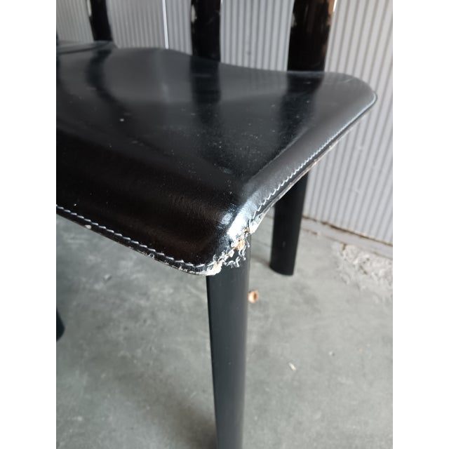 Metal Black Regia Dining Chairs from Ycami, 1980s, Set of 6 For Sale - Image 7 of 8