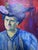 Oil painting Woman in Blue Victor Konotopsky is an expressive figurative portrait distinguished by bold color contrasts,...