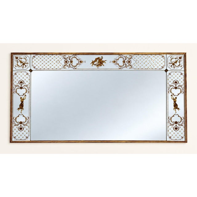 19th Century Antique Art Nouveau Style Brasserie Mirror in Gilded Wood, 1890s For Sale - Image 5 of 5