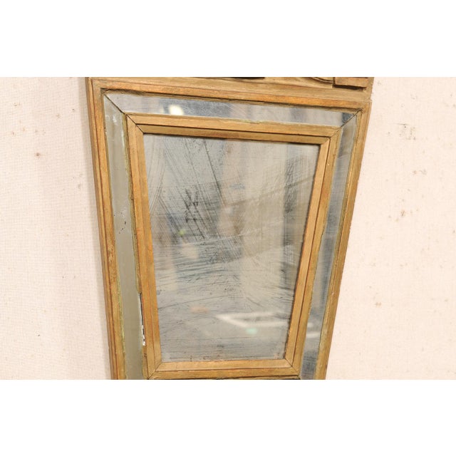 Early 19th Century Neoclassical Italian Giltwood Accent Mirror For Sale - Image 9 of 9