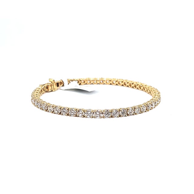 White 7.93 Ct Diamond Tennis Bracelet For Sale - Image 8 of 9