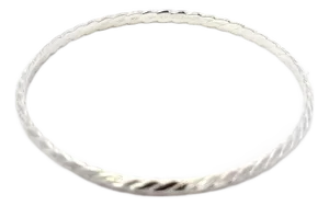 Late 20th Century Tiffany & Co Single Bangle Bracelet Sterling Silver Estate