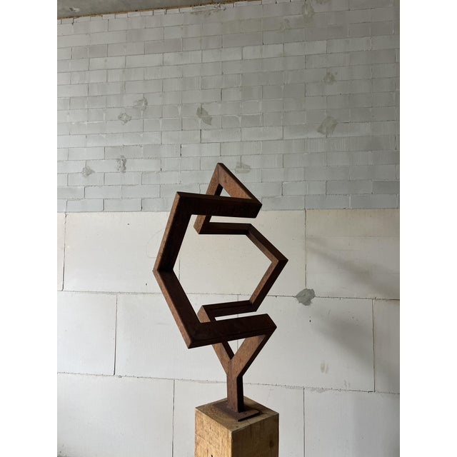 Contemporary Geometric Abstraction in Steel, 1970s For Sale - Image 3 of 12