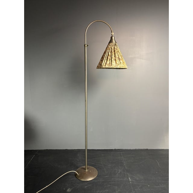 Metal Dutch Art Deco Bauhaus Giso 451 Arc Floor Lamp by Willem Hendrik Gispen, 1920s For Sale - Image 7 of 17