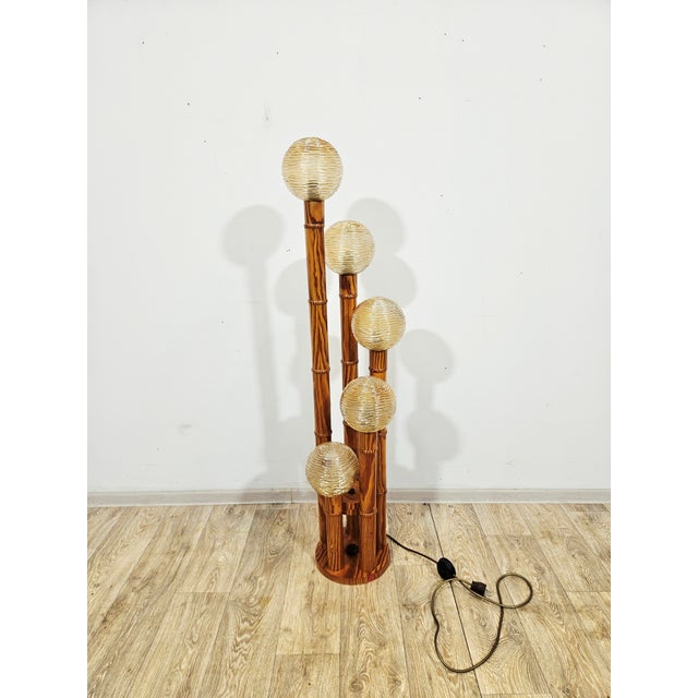 Mid-Century Modern Vintage Floor Lamp in Brass and Metal, 1960s For Sale - Image 3 of 18