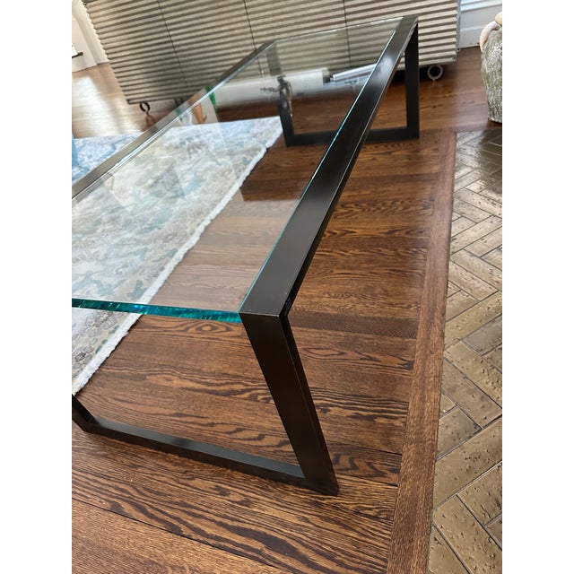 Evan Lewis Custom Steel and Glass Coffee Table For Sale In New York - Image 6 of 7