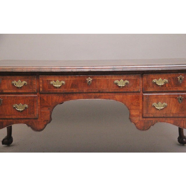 Antique Walnut Partners Desk, 1890 For Sale - Image 12 of 16