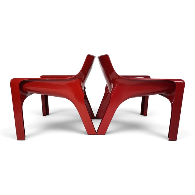 Mid-Century Modern Vicario Lounge Chairs by Vico Magistretti for Artemide, 1970s, Set of 2 For Sale - Image 3 of 18