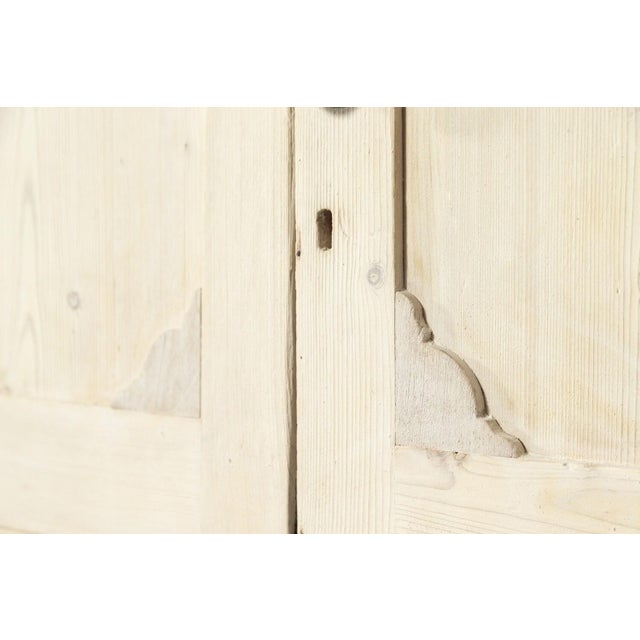 Large English Bleached Pine Locker Cabinet, 1890 For Sale - Image 13 of 16