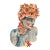"Posey", a Handcrafted Clay Sculpture of a Woman and Flowers For Sale