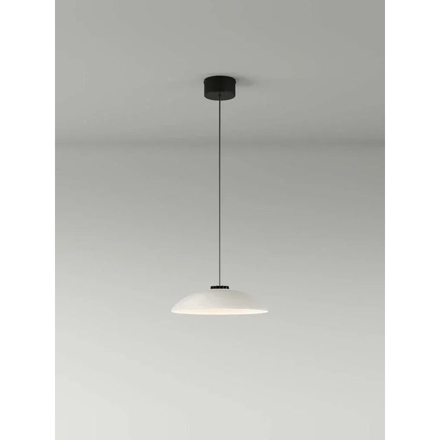 Small White Headhat Plate Pendant Lamp by Santa & Cole For Sale - Image 4 of 13