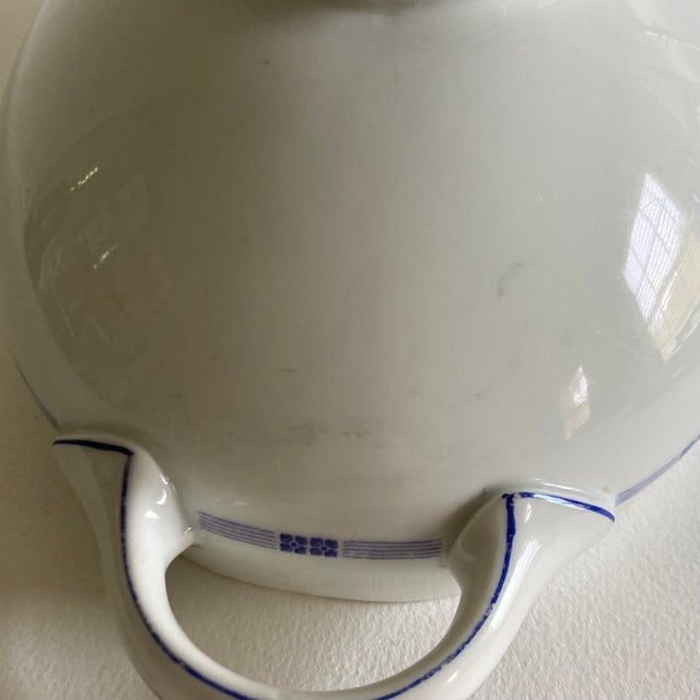 Ceramic Circa 1920 J & C Trianon Antique Bavaria Purple Lilac Porcelain Tureen For Sale - Image 7 of 12