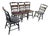 Vintage Set of 5 Genuine Nichols & Stone Stenciled Chairs. For Sale