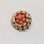 Napier Vintage 1960s Signed Napier Goldtone Faux-Coral Beaded Brooch For Sale - Image 4 of 7