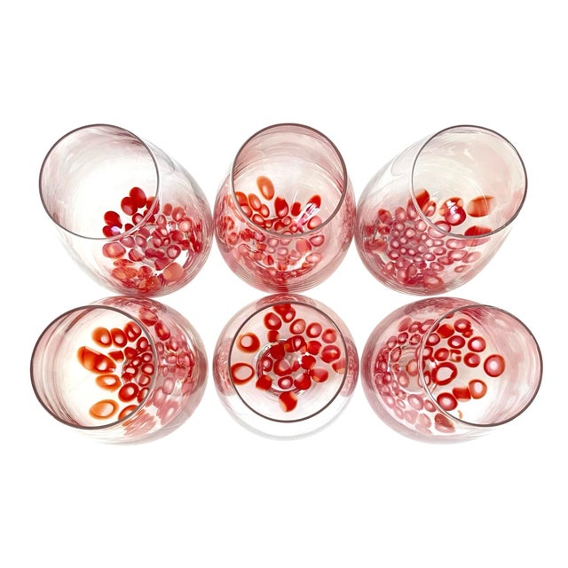 Mid-Century Modern 6 Handblown Stemless Wine Glasses Designer: Johanna Jelinek. Ikea Komedi Retired For Sale - Image 3 of 4