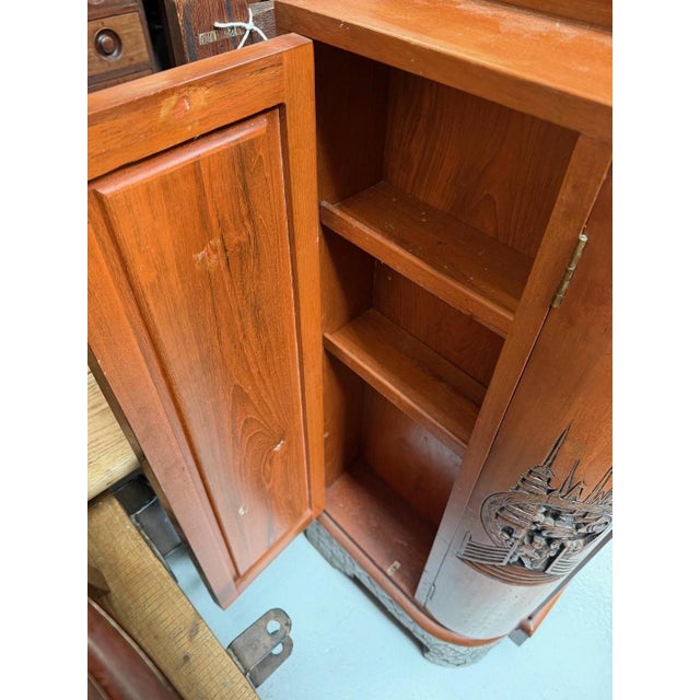 1960s Oriental Hardwood Cocktail Cabinet, 1960s For Sale - Image 5 of 15