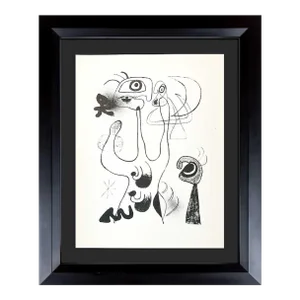 Joan Miro Lithograph 1947 Limited Edition (Barcelona) With Cat. Ref: C13 + Frame Included
